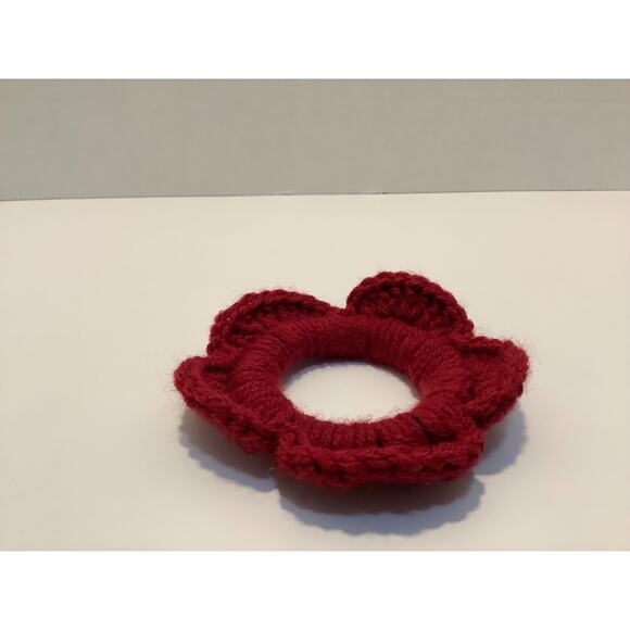 Handmade Crochet Flower Scrunchie - Picture 4 of 6